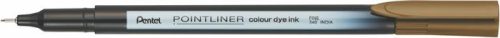PENTEL Tűfilc, 0,4 mm, PENTEL "Pointliner", barna