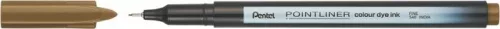 PENTEL Tűfilc, 0,4 mm, PENTEL "Pointliner", barna