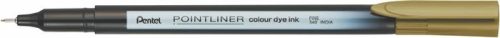 PENTEL Tűfilc, 0,4 mm, PENTEL "Pointliner", aranybarna