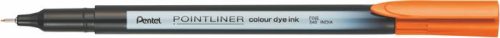 PENTEL Tűfilc, 0,4 mm, PENTEL "Pointliner", narancssárga