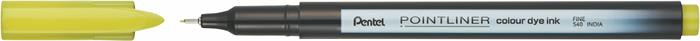 PENTEL Tűfilc, 0,4 mm, PENTEL "Pointliner", limezöld