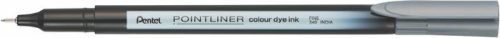 PENTEL Tűfilc, 0,4 mm, PENTEL "Pointliner", szürke