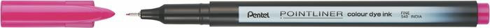 PENTEL Tűfilc, 0,4 mm, PENTEL "Pointliner", rózsaszín