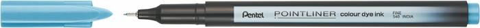 PENTEL Tűfilc, 0,4 mm, PENTEL "Pointliner", tengerkék