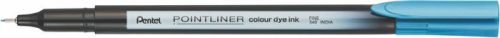 PENTEL Tűfilc, 0,4 mm, PENTEL "Pointliner", türkizkék