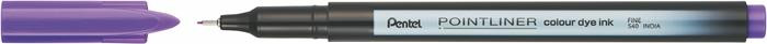 PENTEL Tűfilc, 0,4 mm, PENTEL "Pointliner", ibolyalila
