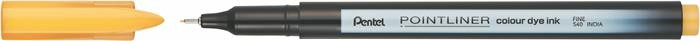 PENTEL Tűfilc, 0,4 mm, PENTEL "Pointliner", okkersárga