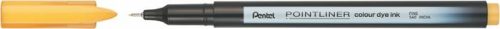 PENTEL Tűfilc, 0,4 mm, PENTEL "Pointliner", okkersárga
