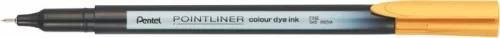 PENTEL Tűfilc, 0,4 mm, PENTEL "Pointliner", okkersárga