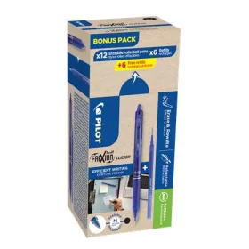   PILOT Rollertoll, 0,35 mm, törölhető, nyomógombos, PILOT "Frixion Clicker, Bonus Pack", kék + betét