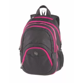   PULSE Hátizsák, 2in1, notebook tartóval és audió csatlakozóval, PULSE "Teens", pink-fekete