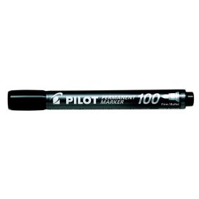   PILOT Alkoholos marker, 1 mm, kúpos, PILOT "Permanent Marker 100", fekete
