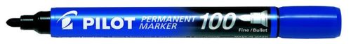 PILOT Alkoholos marker, 1 mm, kúpos, PILOT "Permanent Marker 100", kék