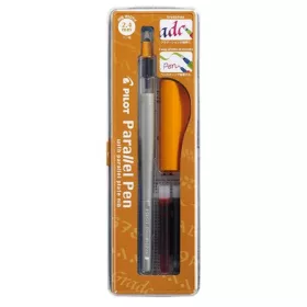   PILOT Töltőtoll, 0,5-2,4 mm, narancssárga kupak, PILOT "Parallel Pen"