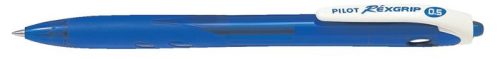 PILOT Golyóstoll, 0,21 mm, nyomógombos, PILOT "Rexgrip EF", kék