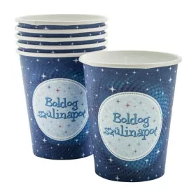 . Pohár, papír, "Boldog Születésnapot", kék