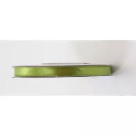 . Szatén szalag, 6 mm, limezöld