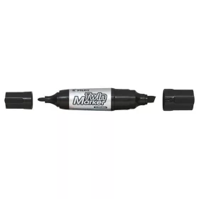   PILOT Alkoholos marker, 4/4,8-7 mm, kétvégű, PILOT "Twin Jumbo", fekete