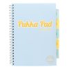 PUKKA PAD Spirálfüzet, A4, vonalas, 100 lap, PUKKA PAD "Pastel project book", vegyes szín