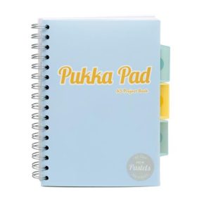   PUKKA PAD Spirálfüzet, A5, vonalas, 100 lap, PUKKA PAD "Pastel project book", vegyes szín