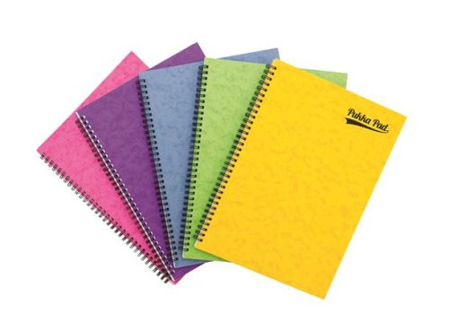PUKKA PAD Spirálfüzet, A4, vonalas, 60 lap, PUKKA PAD "Pressboard", vegyes szín