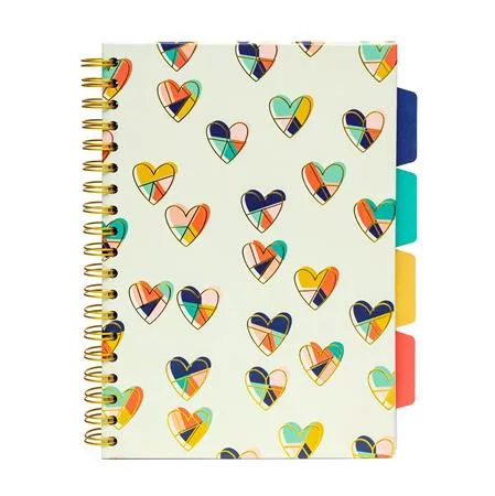 PUKKA PAD Spirálfüzet, B5, vonalas, 100 lap, PUKKA PAD "Floral Love Project Book", vegyes minta