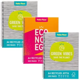   PUKKA PAD Spirálfüzet, A4+, vonalas, 100 lap, PUKKA PAD "Planet Jotta", vegyes szín