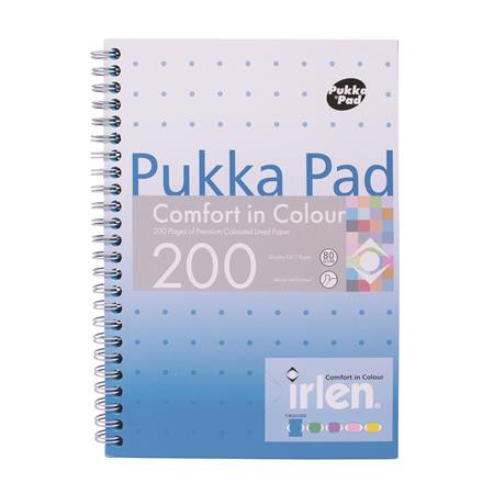 PUKKA PAD Spirálfüzet, A5, vonalas, 100 lap, PUKKA PAD "Irlen Jotta Turquise"