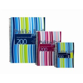   PUKKA PAD Spirálfüzet, A4+, vonalas, 100 lap, PUKKA PAD "Stripe Jotta"