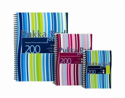 PUKKA PAD Spirálfüzet, A4+, vonalas, 100 lap, PUKKA PAD "Stripe Jotta"