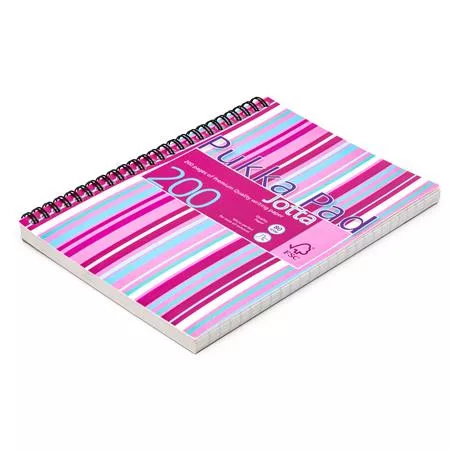 PUKKA PAD Spirálfüzet, A5, vonalas, 100 lap, PUKKA PAD "Stripe Jotta"