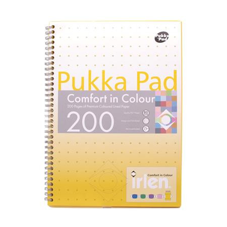 PUKKA PAD Spirálfüzet, A4, vonalas, 100 lap, PUKKA PAD "Irlen Jotta Gold"
