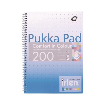 PUKKA PAD Spirálfüzet, A4, vonalas, 100 lap, PUKKA PAD "Irlen Jotta Turquoise"