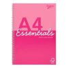 PUKKA PAD Spirálfüzet, A4, vonalas, 80 lap, PUKKA PAD "Unipad Essentials Jotta", vegyes