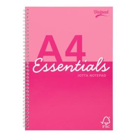   PUKKA PAD Spirálfüzet, A4, vonalas, 80 lap, PUKKA PAD "Unipad Essentials Jotta", vegyes