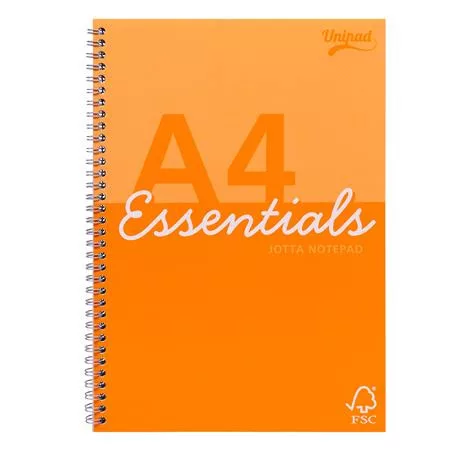 PUKKA PAD Spirálfüzet, A4, vonalas, 80 lap, PUKKA PAD "Unipad Essentials Jotta", vegyes