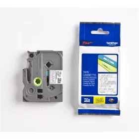   BROTHER Feliratozógép szalag, 12 mm x 8 m, BROTHER, "TZe-135", víztiszta-fehér