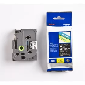   BROTHER Feliratozógép szalag, 24 mm x 8 m, BROTHER, "TZe-355" fekete-fehér