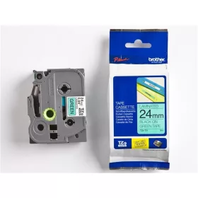   BROTHER Feliratozógép szalag, 24 mm x 8 m, BROTHER, "TZe-751" zöld-fekete