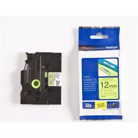   BROTHER Feliratozógép szalag, 12 mm x 5 m, BROTHER, "TZe-C31" sárga-fekete