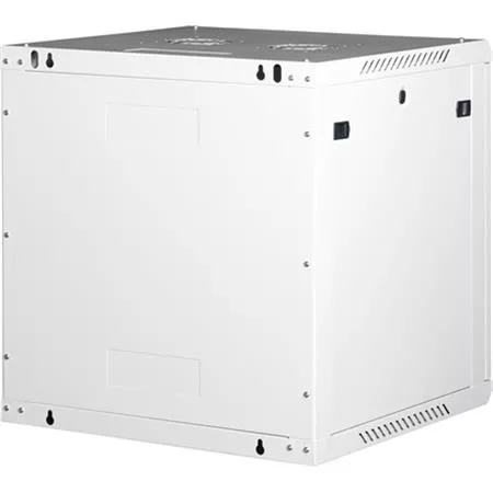 LANDE Rack szekrény, fali, 19", 12U, lapraszerelt, LANDE "PROlineB", szürke