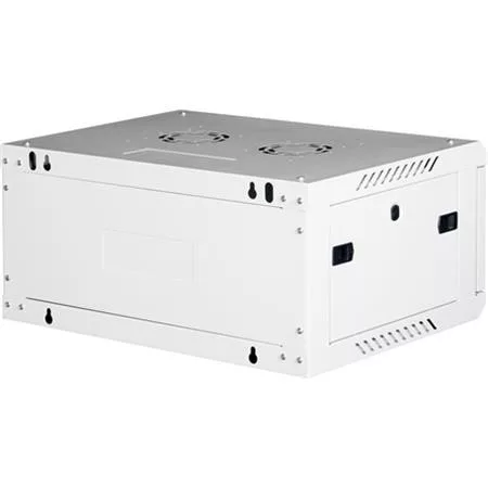 LANDE Rack szekrény, fali, 19", 4U, lapraszerelt, LANDE "PROlineB", szürke