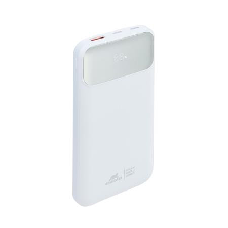 RIVACASE Hordozható akkumulátor, beépített kábellel, 10000mAh, RIVACASE "VA2211", fehér