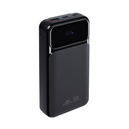 RIVACASE Hordozható akkumulátor, beépített kábellel, 20000mAh, RIVACASE "VA2221", fekete