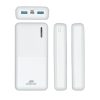 RIVACASE Hordozható akkumulátor, USB-A/USB-C, 20000mAh, 20W, QC/PD, RIVACASE "VA2572", fehér