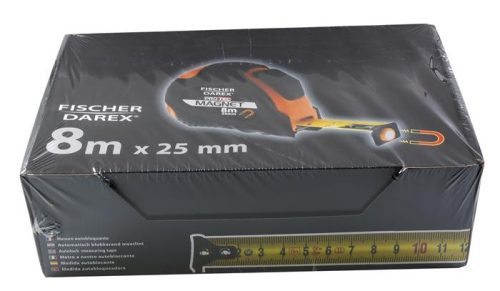 FISCHER DAREX Mérőszalag, 8 m x 25 mm, mágneses, FISCHER DAREX