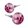 ART CRYSTELLA Fülbevaló, francia kapcsos, rózsaszín SWAROVSKI® kristállyal, 12mm, ART CRYSTELLA®