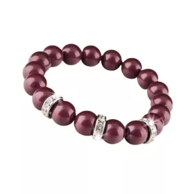   ART CRYSTELLA Karkötő, burgundi vörös SWAROVSKI® gyöngyből, fehér rondella kristállyal, 10mm, ART CRYSTELLA® M
