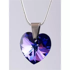   ART CRYSTELLA Nyaklánc, szív formájú, sötét lila SWAROVSKI® kristállyal, 18mm ART CRYSTELLA®