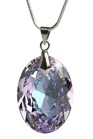 ART CRYSTELLA Nyaklánc, ovális formájú, ametiszt lila SWAROVSKI® kristállyal, 16 mm ART CRYSTELLA®
